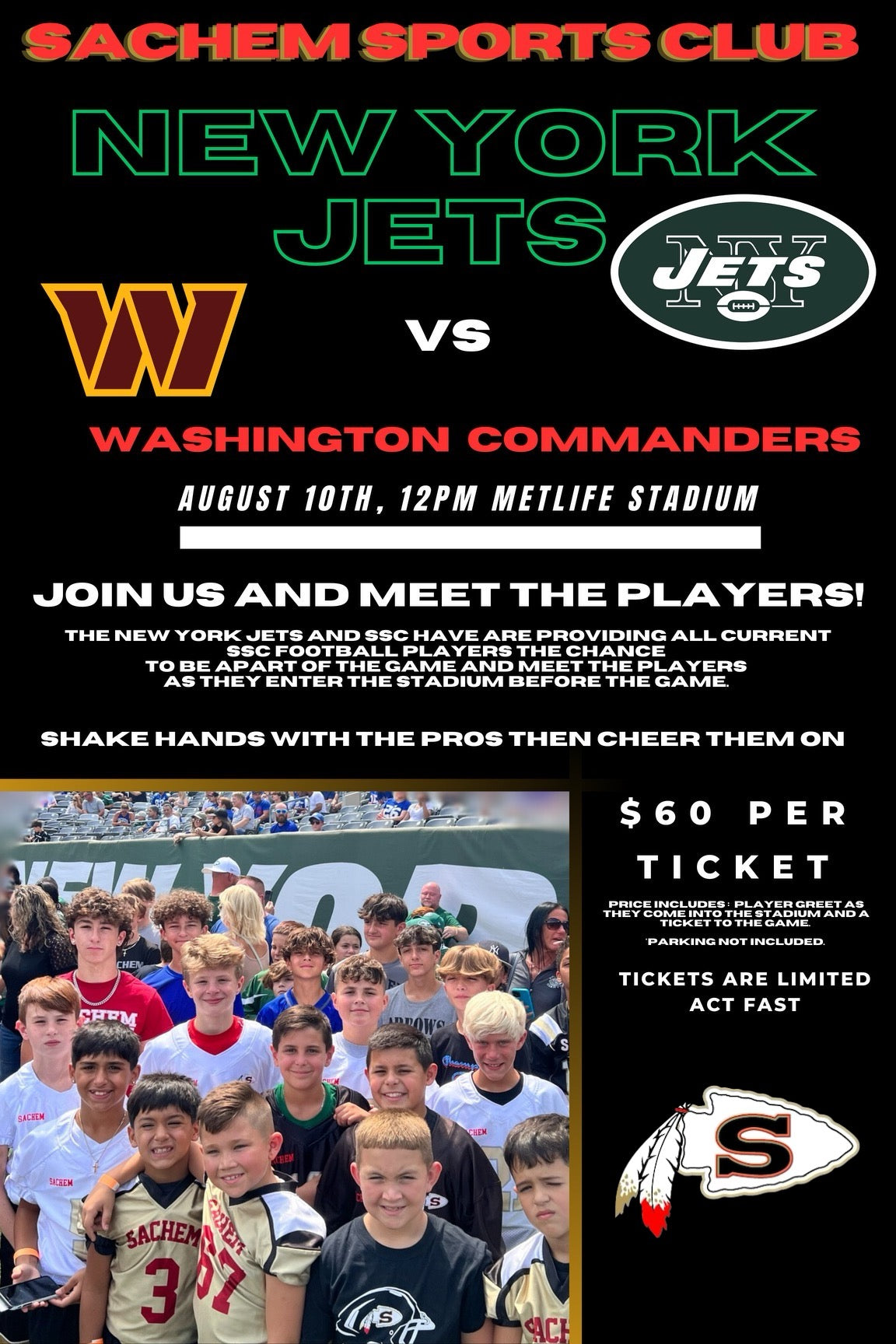 Second Annual Sachem Sports Club and NY Jets NFL Experience Day!